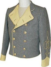 2nd Lieutenant w/Branch Color Lapel, Collar, Cuffs, & Piped Edge in Medium Grey