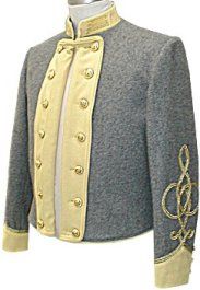 Captain w/Branch Color Lapel, Collar, Cuffs, & Piped Edge in Medium Grey